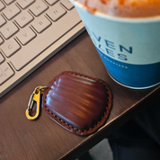 Leather Canelé Keyring/ Bag Charm