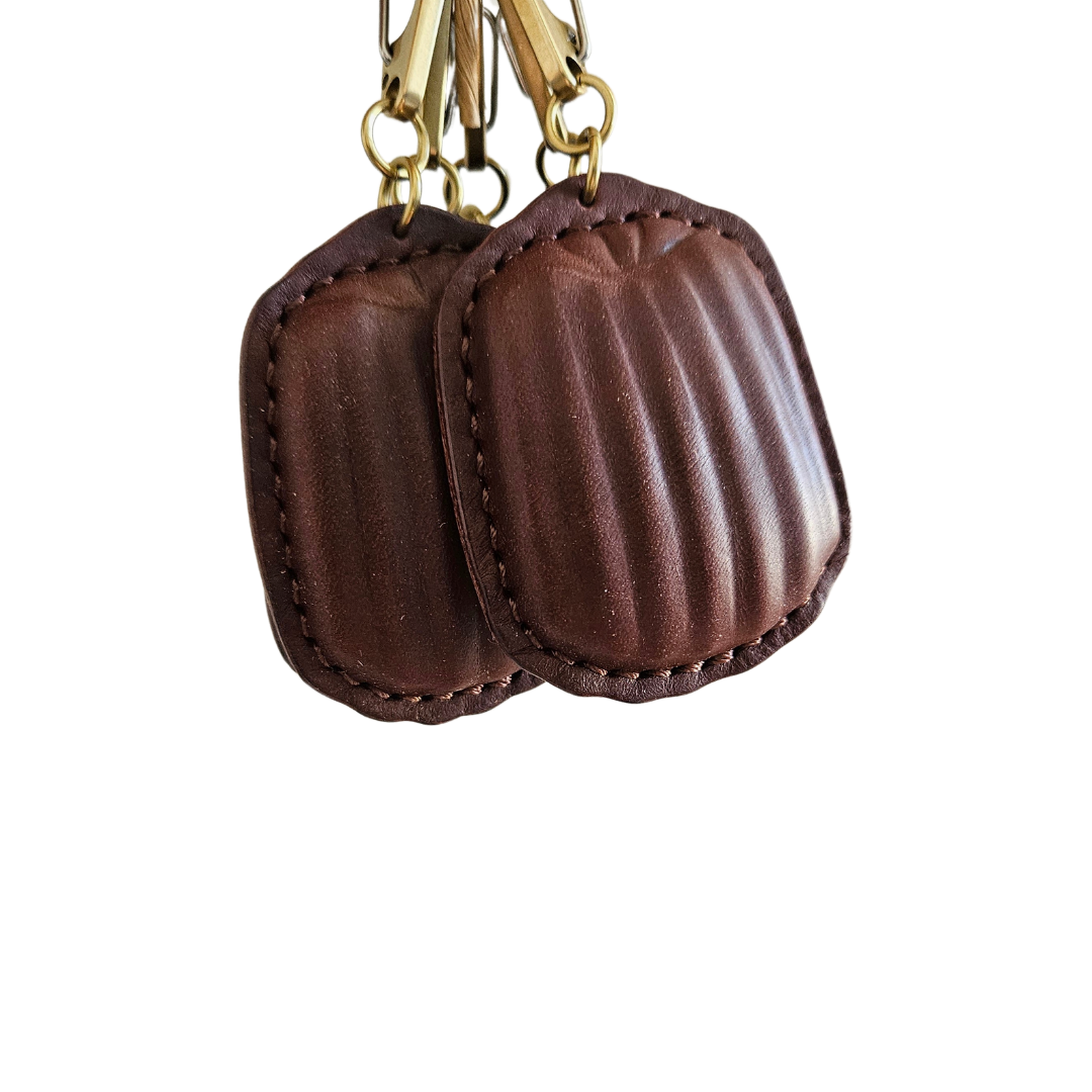 Leather Canelé Keyring/ Bag Charm