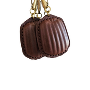 Leather Canelé Keyring/ Bag Charm