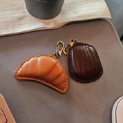 Leather Canelé Keyring/ Bag Charm