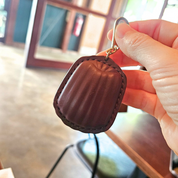 Leather Canelé Keyring/ Bag Charm