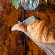 Leather Croissant Key Ring/ Bag Charm